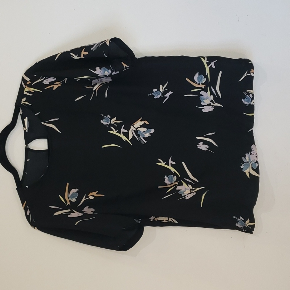 Lightweight Black Floral Blouse